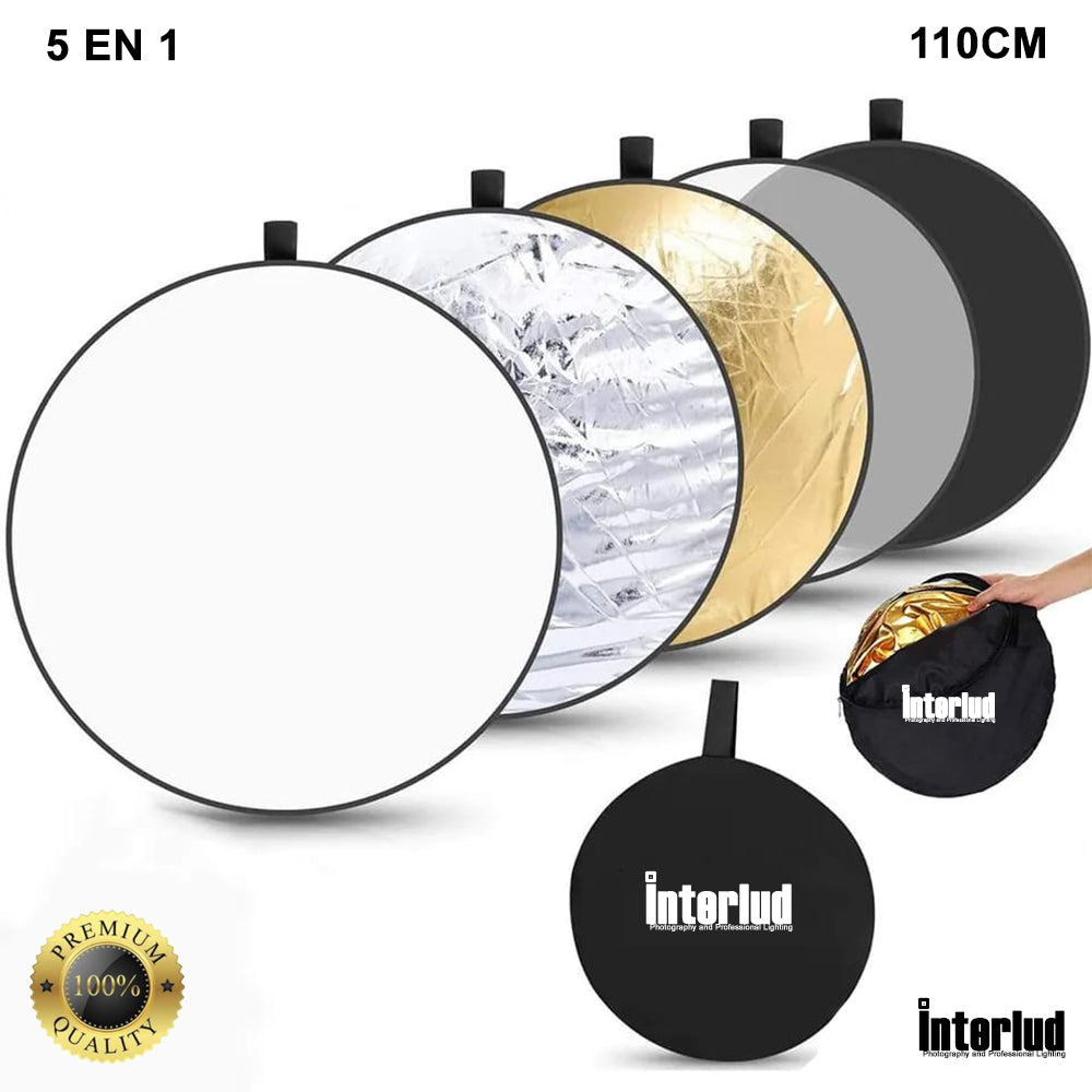 Rebotador de Luz 5 en 1 de 110cm Interlud FYI260021