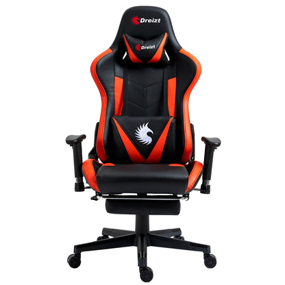 Silla Gamer Dreizt Apolo Series Rojo Pro 180° Reclinable Alta Calidad con Posapies