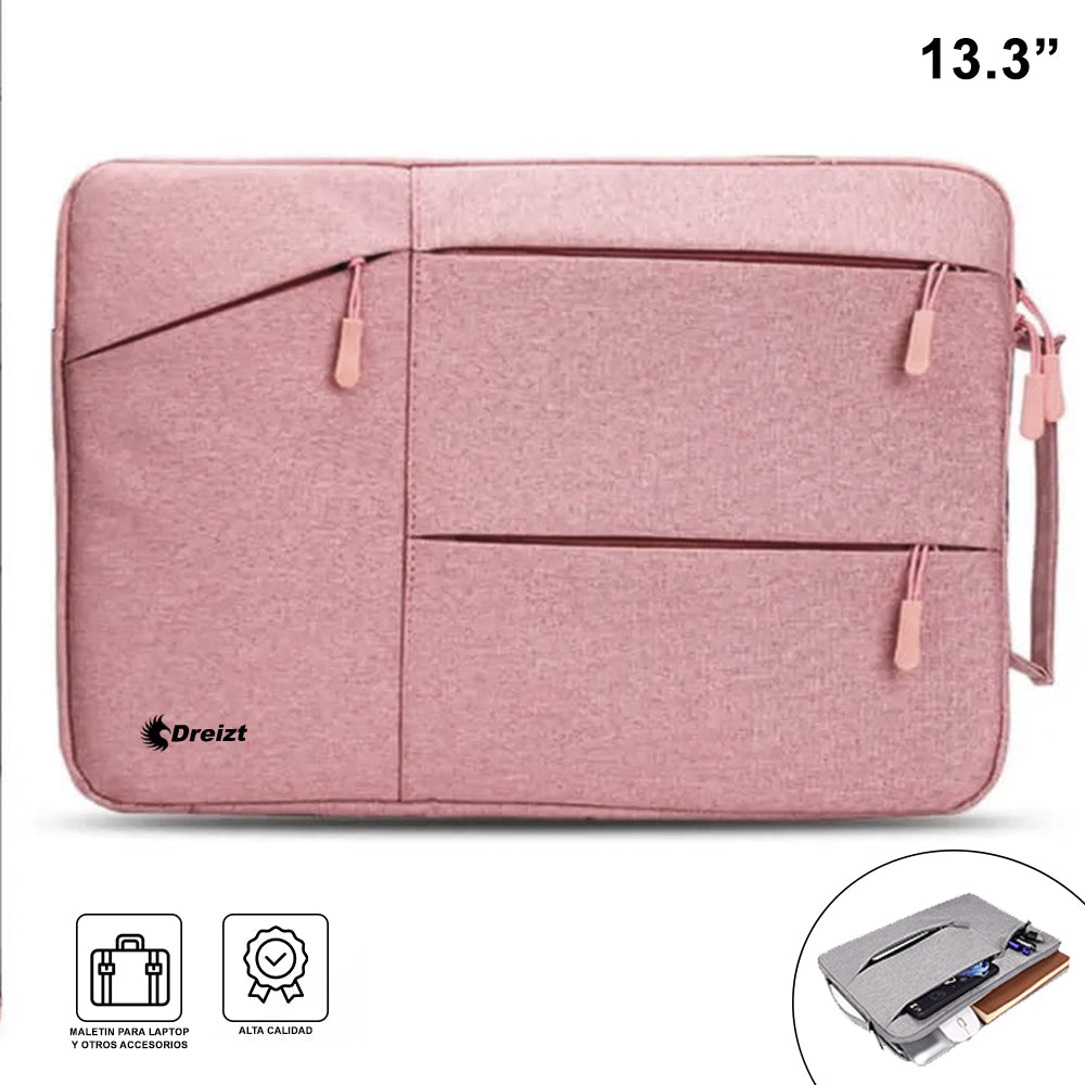 Funda Porta Laptop Notebook de 13.3 Pulgadas Rosado