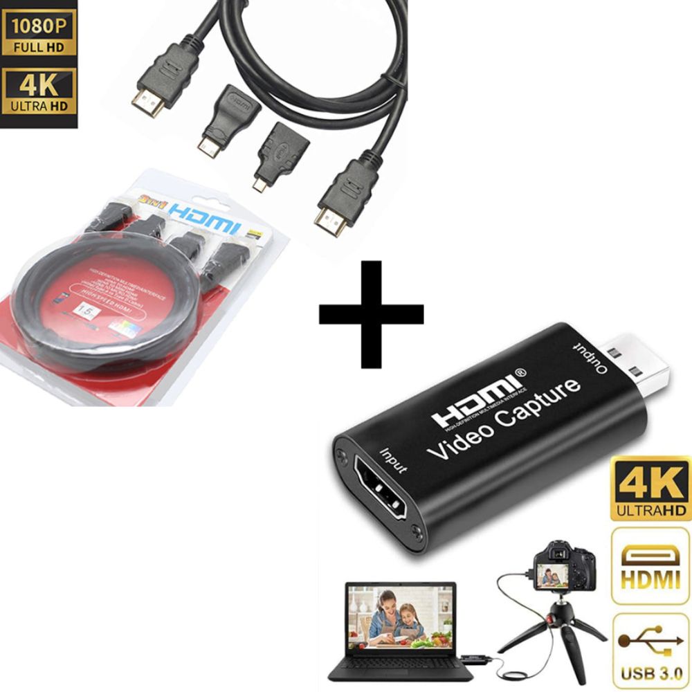 HDMI Usb 4k Capturador de Video Interlud + Cable HDMI 3 en 1