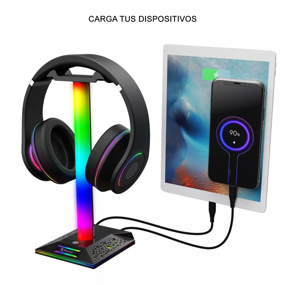 Soporte de Audífonos Gamer GR270033 Dreizt RGB PRO