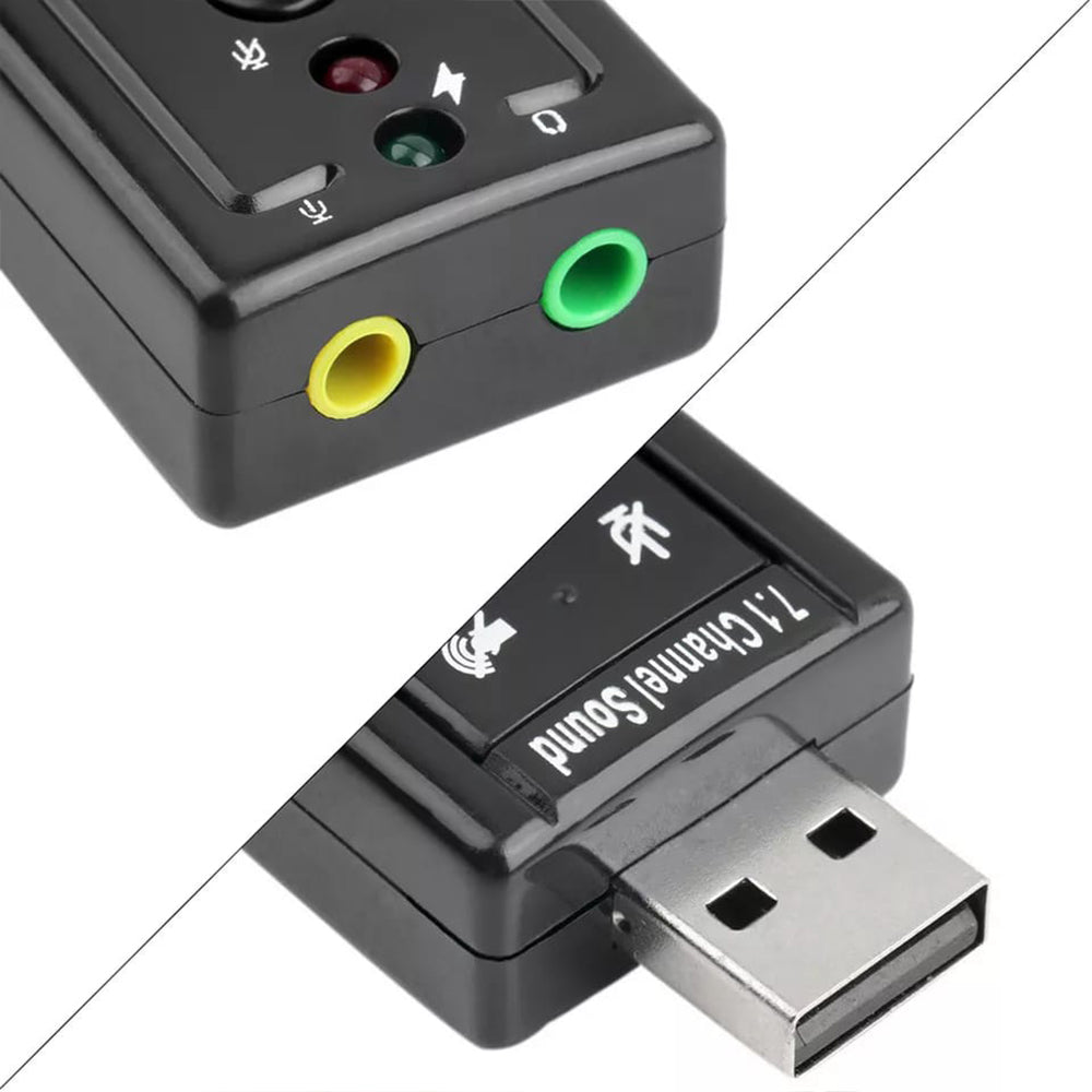 Tarjeta de Sonido Micrófono y Audífonos 7.1 USB Dreizt MIS300014