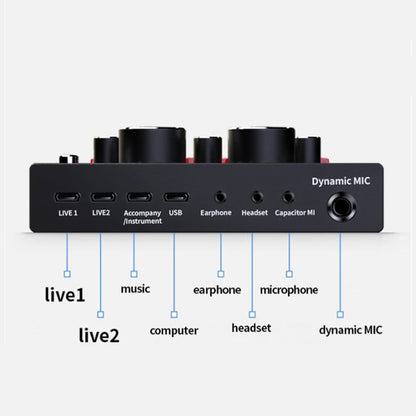 Tarjeta de Sonido Consola V8 de Estudio para Micrófono Dreizt