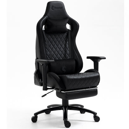 Silla Gamer Dreizt King Series Negro Premium Alta Calidad Reclinable con Posapies Gas Lift Clase 4