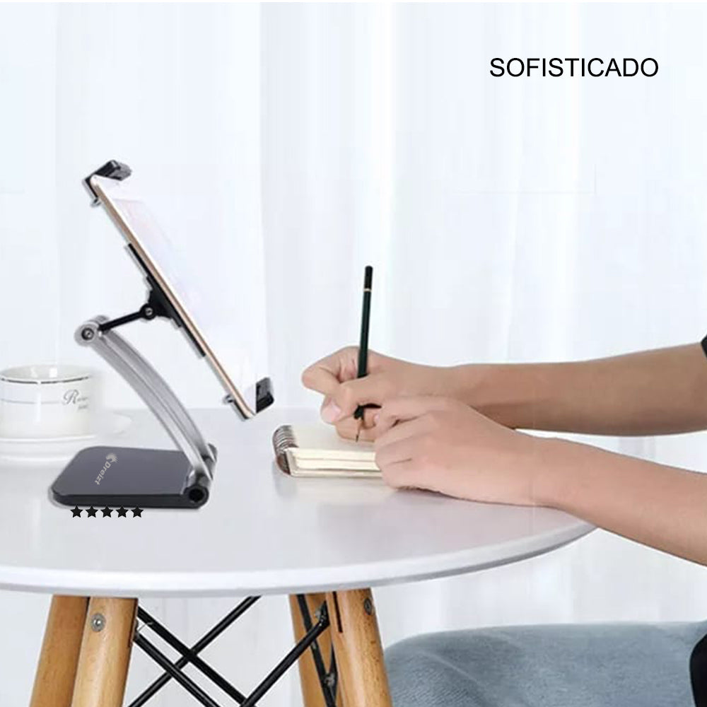 Soporte de Metal Plegable para Tablet Giratorio 360 Grados Ajustable APC230011 Dreizt Blanco