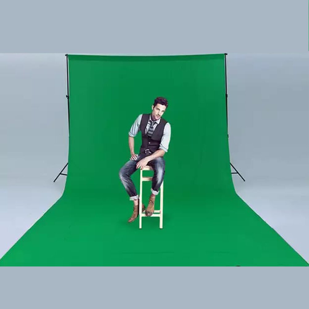 Kit Chroma Fondo Verde para Estudio Foto y Video con Parantes