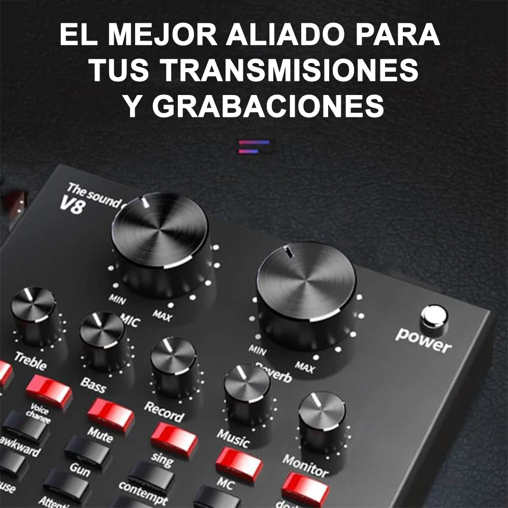 Microfono Profesional con Consola Tarjeta de Sonido Bm-800 Dreizt