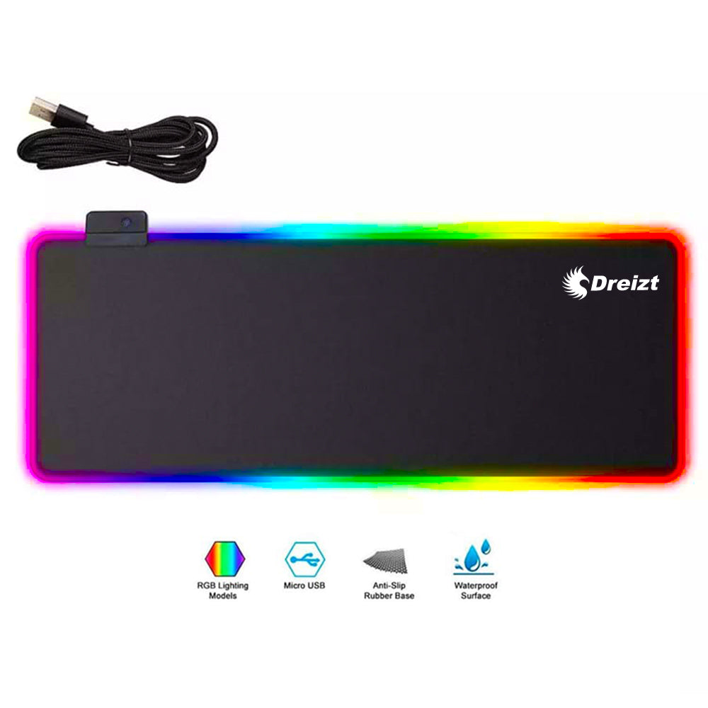 Mousepad Gamer Dreizt Rgb Multicolor Xl 80cm X 30cm