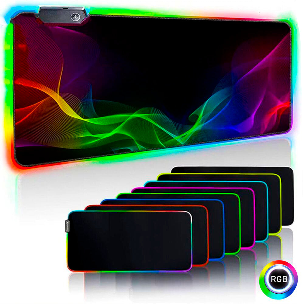 Mousepad Gamer Dreizt Rgb Multicolor Destellos Xl 80cm X 30cm