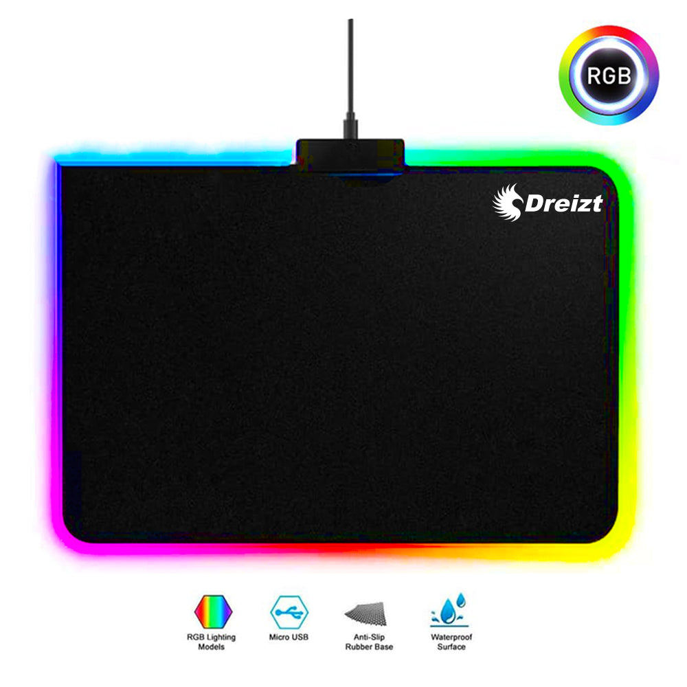 Mousepad Gamer Dreizt Rgb Multicolor 30cm X 25cm