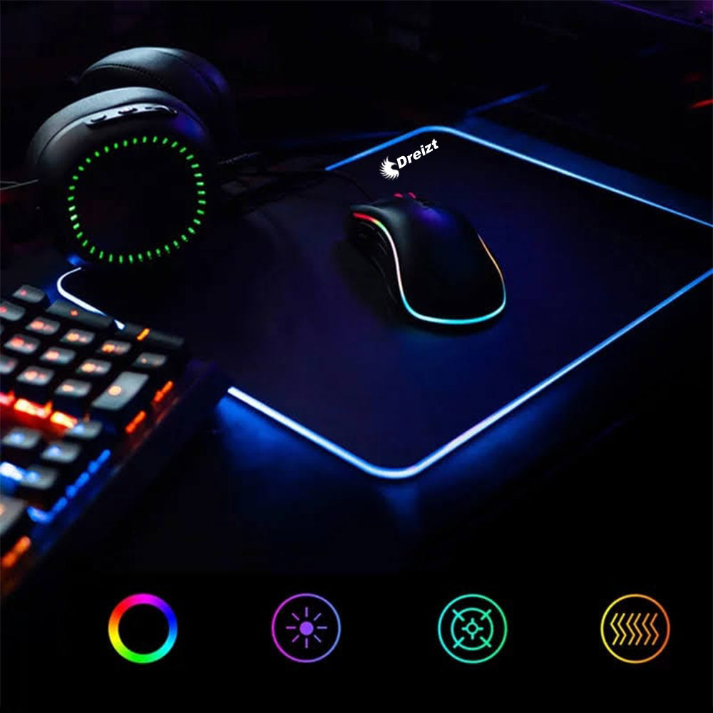 Mousepad Gamer Dreizt Rgb Multicolor 30cm X 25cm