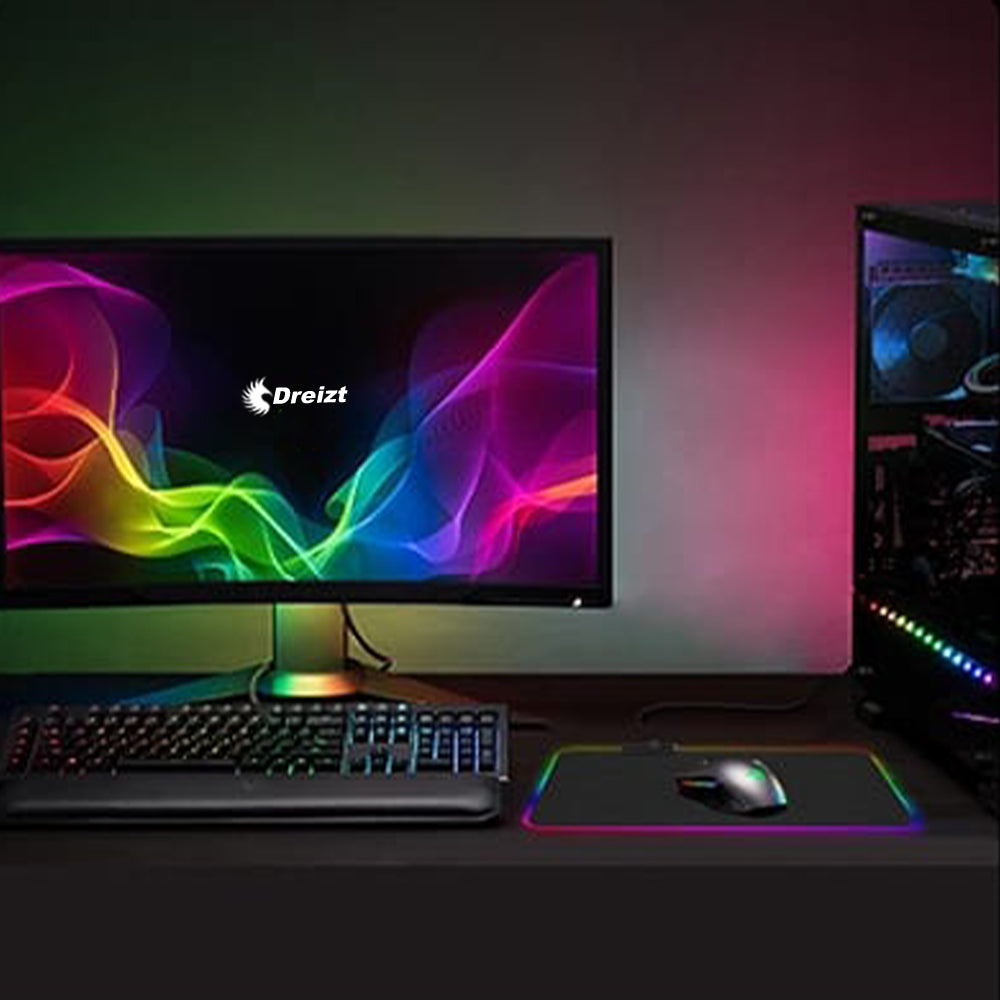 Mousepad Gamer Dreizt Rgb Multicolor 30cm X 25cm