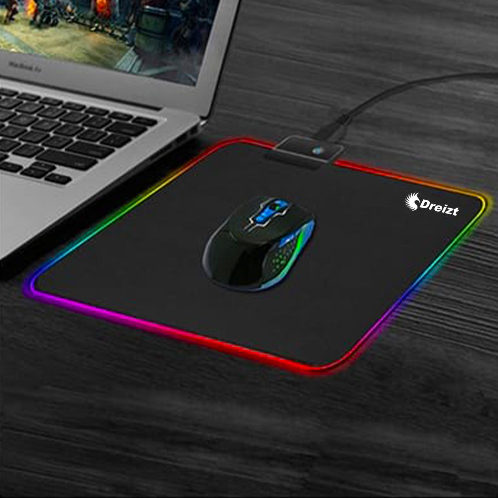 Mousepad Gamer Dreizt Rgb Multicolor 30cm X 25cm