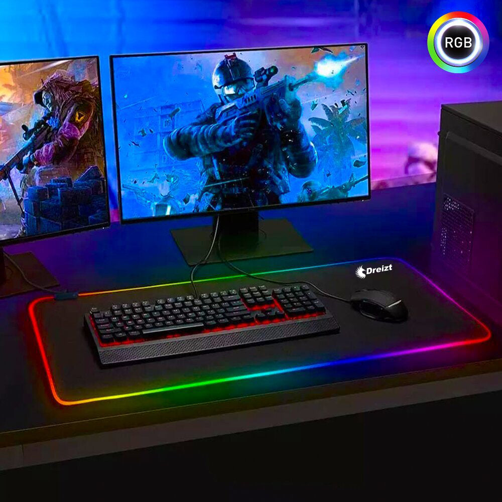 Mousepad Gamer Dreizt Rgb Multicolor Xl 80cm X 30cm